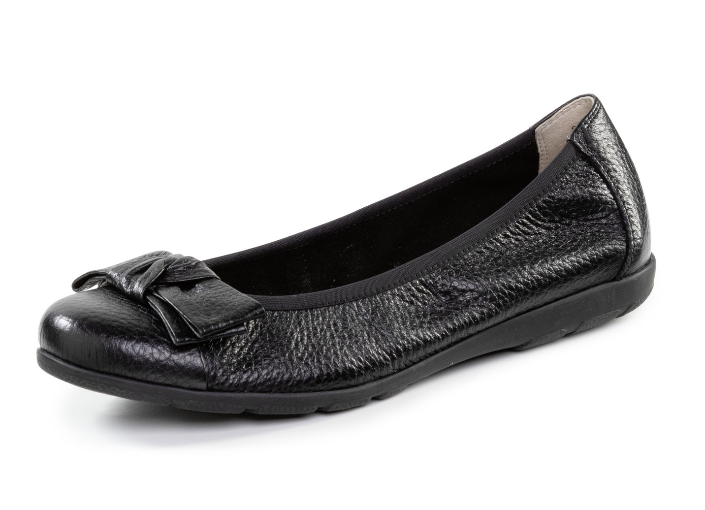 Caprice, schicke Damen-Ballerinas, Weite G, mit Gummizug, Schwarz, Größe 38 von Caprice