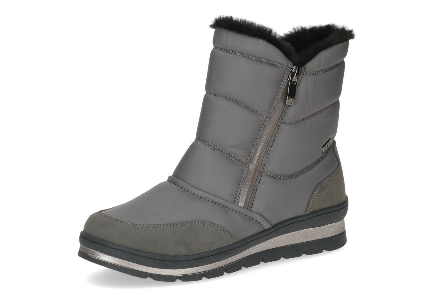Caprice Snowboots, Keilabsatz, Outdoorboots, Kurzstiefel mit Fellimitat am Schaftrand von Caprice