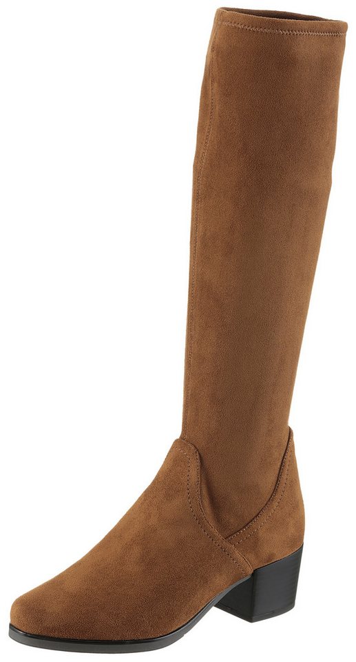 Caprice Stiefel, Blockabsatz, Schlupfstiefel mit Stretch-XS-Schaft in schmaler Form von Caprice