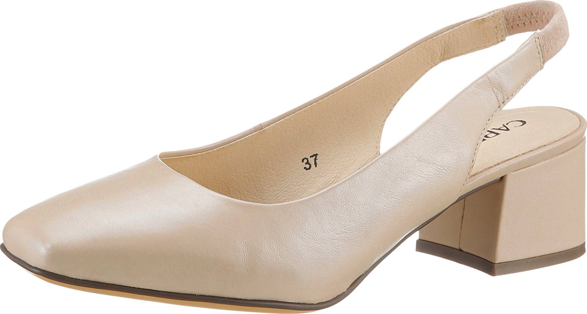 Sieh an! Damen Slingpumps beige von Caprice