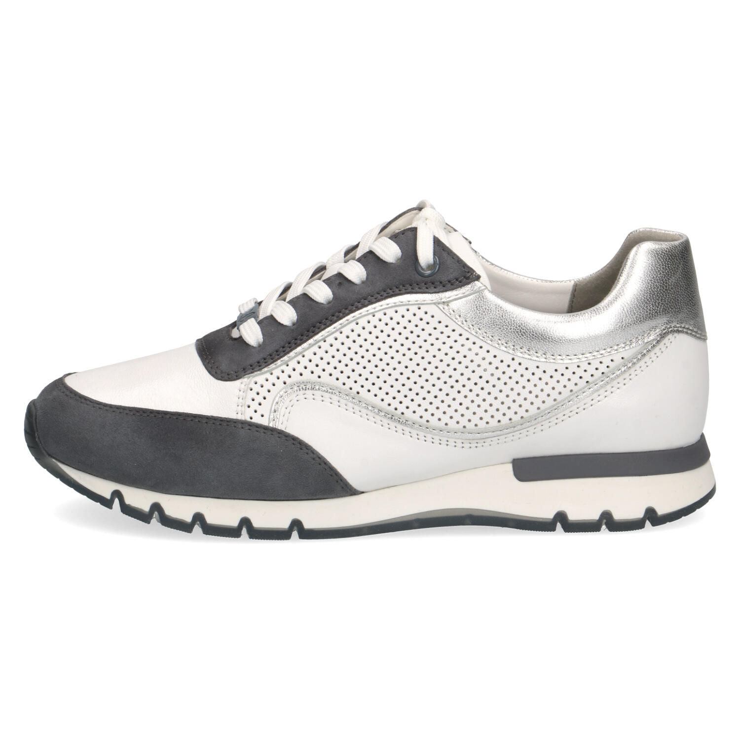 Woms Lace-up WHITE/JEANS - Gr. - 38 von Caprice