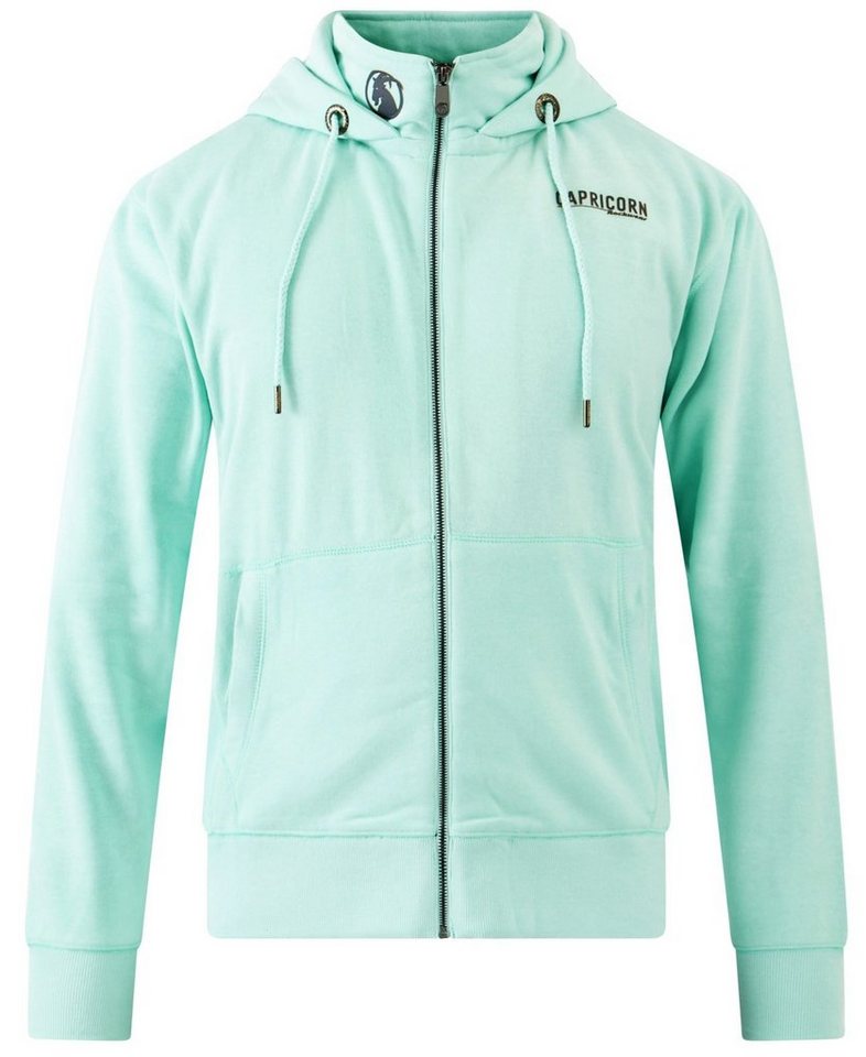 Capricorn Rockwear Kapuzensweatjacke Cádiz mintgrün unisex hochschließender Kragen, bis Größe 5XL von Capricorn Rockwear