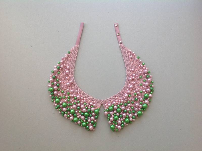 Handgemachter Perlenhalsband Im Vintage Stil | 39cm+6cm Handgemachter Perlenhalsband Im Vintage Stil | 39cm+6cm von Capsis