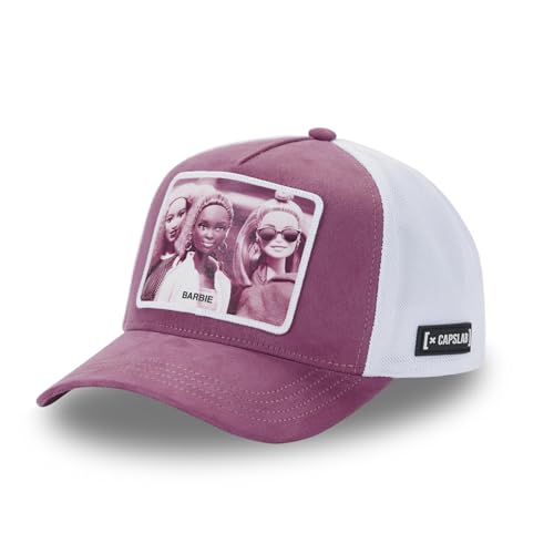 Capslab Barbie Kord Pink Weiß Verstellbare Truckercap - One-Size von Capslab