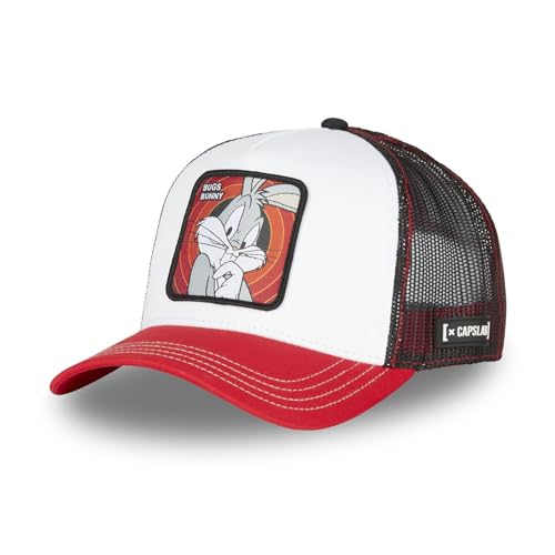Capslab Bugs Bunny Looney Tunes Rot Weiß Trucker Cap - One-Size von Capslab