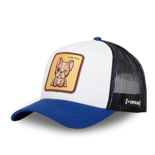 Capslab Chibi Dog Design A-Frame Trucker Cap Weiß - One-Size von Capslab