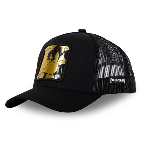 Capslab Daffy Duck Looney Tunes Metal Plate Black Trucker Cap - One-Size Capslab Daffy Duck Looney Tunes Metal Plate Black Trucker Cap - One-Size von Capslab
