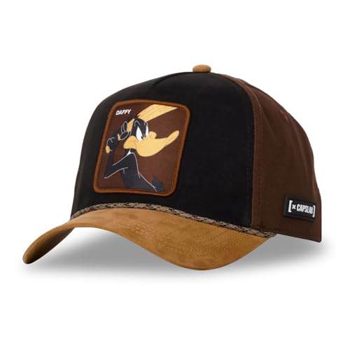 Capslab Daffy Duck Looney Tunes Velours Schwarz Braun Verstellbare Snapback Cap - One-Size Capslab Daffy Duck Looney Tunes Velours Schwarz Braun Verstellbare Snapback Cap - One-Size von Capslab