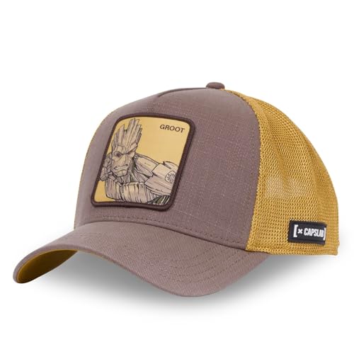 Capslab Groot Marvel Gelb Braun Trucker Cap - One-Size Capslab Groot Marvel Gelb Braun Trucker Cap - One-Size von Capslab