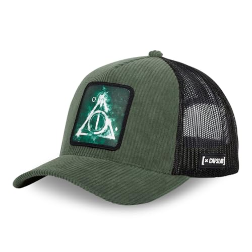 Capslab Heiligtümer des Todes Harry Potter Kord Grün Verstellbare Truckercap - One-Size von Capslab