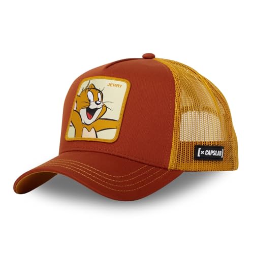 Capslab Jerry Tom und Jerry Rot Gelb Trucker Cap - One-Size von Capslab