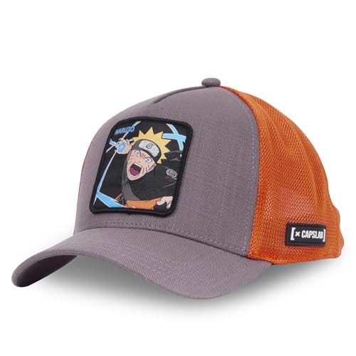 Capslab Naruto Shippuden Grau Orange Trucker Cap - One-Size von Capslab