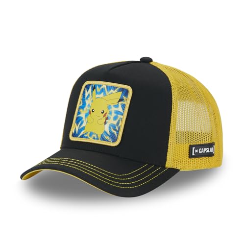 Capslab Pikachu Pokemon Schwarz Gelb Verstellbare Truckercap - One-Size von Capslab