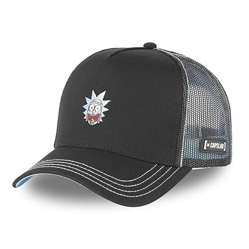 Capslab Rick Black Blue Rick and Morty Trucker Cap - One-Size von Capslab