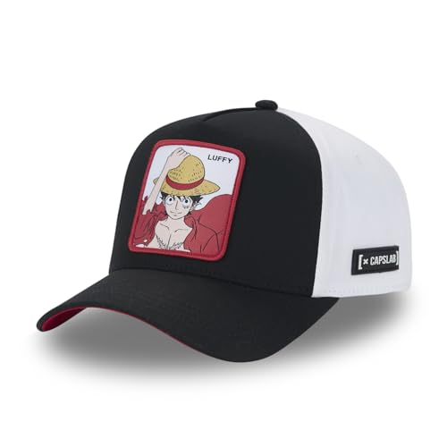 Capslab Ruffy One Piece Schwarz Weiß Verstellbare Snapback Cap - One-Size von Capslab