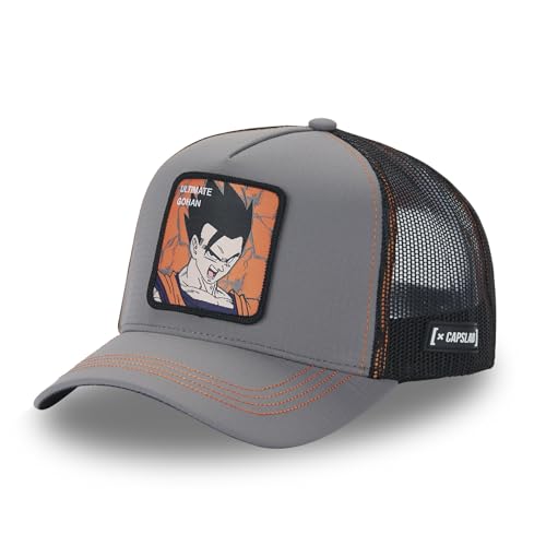 Capslab Son Gohan Dragon Ball Z Ripstop Grau Schwarz Verstellbare Truckercap - One-Size Capslab Son Gohan Dragon Ball Z Ripstop Grau Schwarz Verstellbare Truckercap - One-Size von Capslab