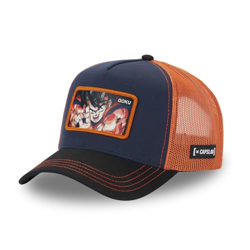 Capslab Son Goku Dragon Ball Z Blau Schwarz Orange Verstellbare Truckercap - One-Size von Capslab