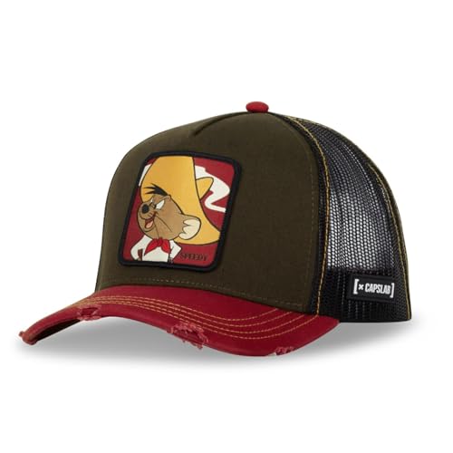 Capslab Speedy Gonzales Looney Tunes Rot Braun Verstellbare Truckercap - One-Size von Capslab