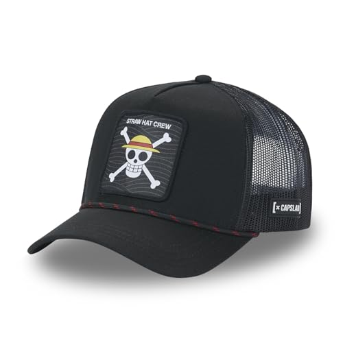Capslab Strohhut Bande One Piece Schwarz Verstellbare Truckercap - One-Size Capslab Strohhut Bande One Piece Schwarz Verstellbare Truckercap - One-Size von Capslab