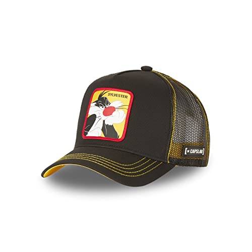Cap Herren Looney Tunes, Tracker Kappe Herren, Sylvester, Ultraweich, Schwarz/Gelb/Weiß, Einheitsgröße Cap Herren Looney Tunes, Tracker Kappe Herren, Sylvester, Ultraweich, Schwarz/Gelb/Weiß, Einheitsgröße von Capslab