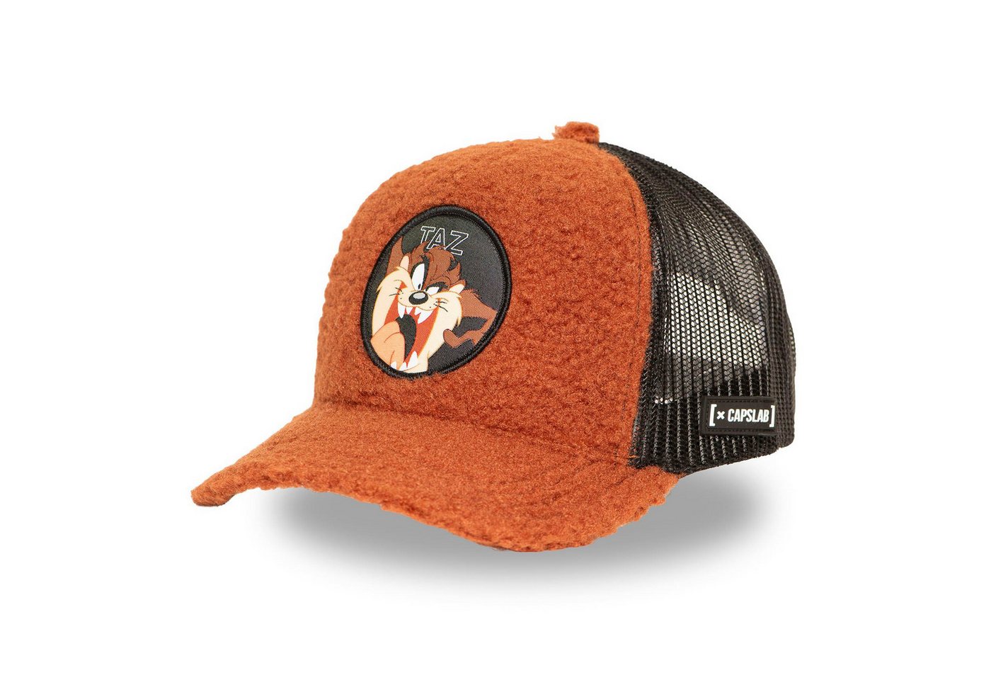 Capslab Trucker Cap CAPSLAB Trucker Cap - LOONEY TUNES TAZ - Fur (Basecap, Meshcap, Trucker Kappe) Plüsch-Front von Capslab