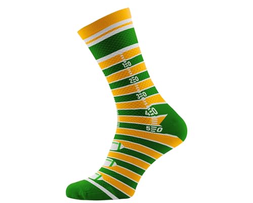 Capspin American Football Socken - Spielfeld Muster - Gr. 37-46 - One-Size von Capspin