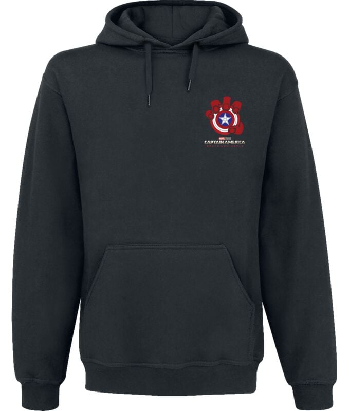 Captain America Brave new World Chrushed Shield Sweatshirt schwarz in S von Captain America Brave new World