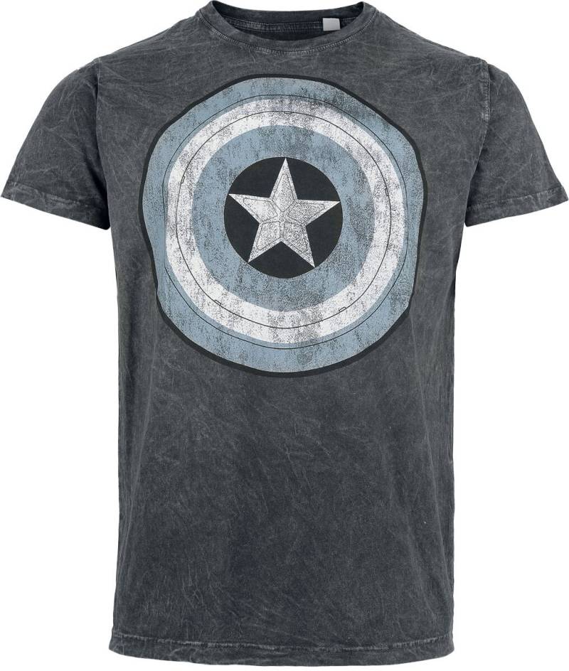 Captain America Blue Shield T-Shirt grau in S von Captain America