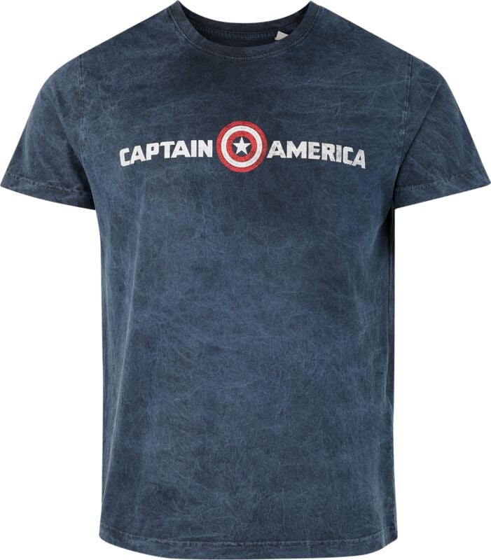 Captain America Captain Logo T-Shirt blau in XXL von Captain America