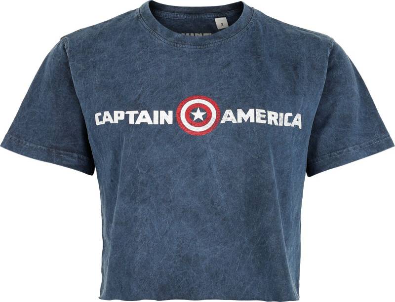 Captain America Captain Logo T-Shirt blau in XXL von Captain America