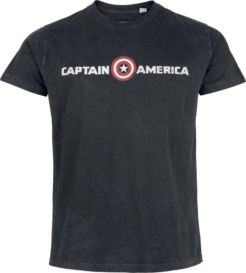 Captain America Captain Logo T-Shirt schwarz in L von Captain America