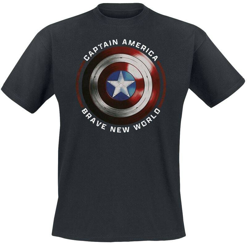 Captain America Iconic Shield T-Shirt schwarz in XL von Captain America