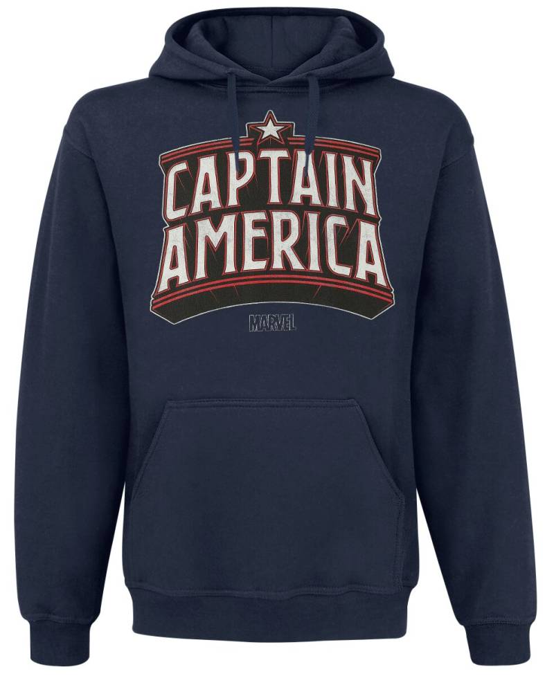 Captain America - Marvel Kapuzenpullover - Capiain America Arch - S bis XXL - für Männer - Größe S - navy  - Lizenzierter Fanartikel von Captain America