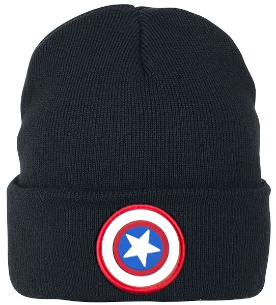 Captain America - Marvel Mütze - Logo - schwarz  - EMP exklusives Merchandise! von Captain America