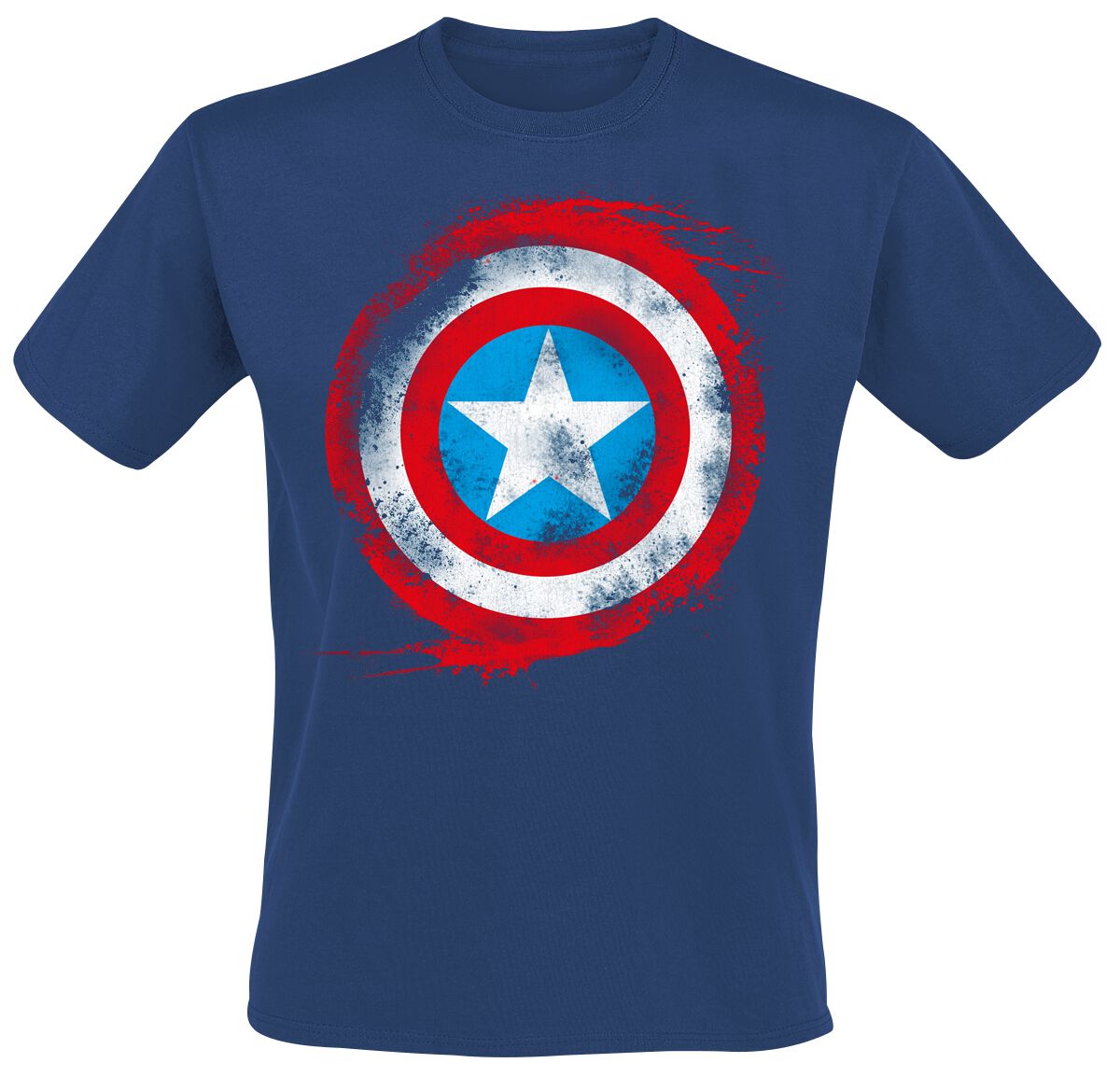 Captain America Shield Logo T-Shirt navy in XXL von Captain America
