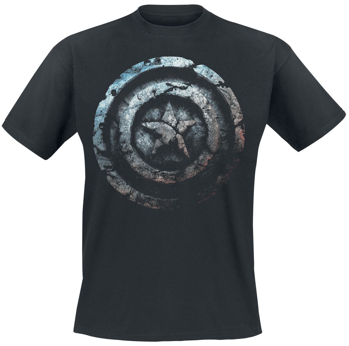 Captain America Stone Shield T-Shirt schwarz in 3XL von Captain America