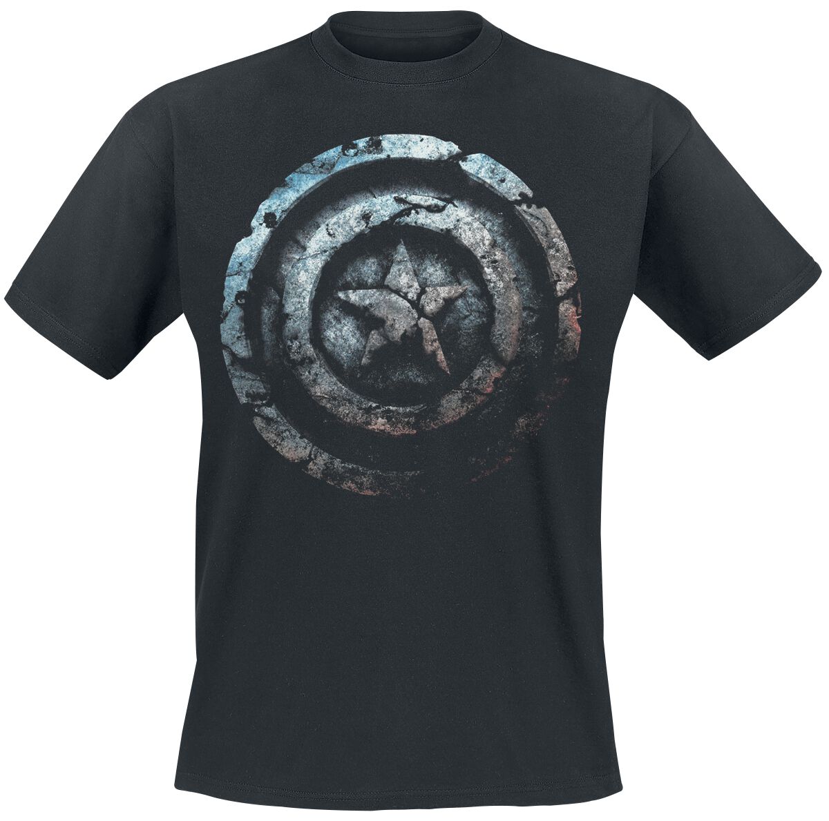 Captain America Stone Shield T-Shirt schwarz in M von Captain America