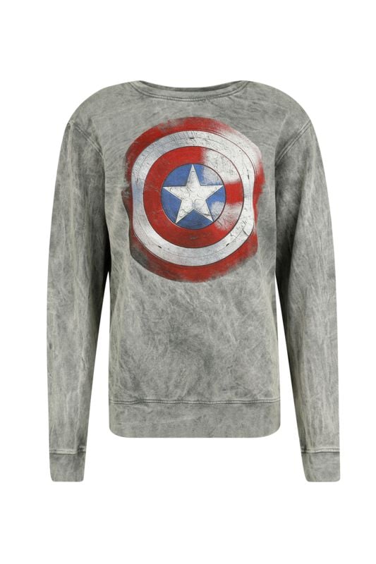 Captain America Vintage Shield Sweatshirt grau in S von Captain America