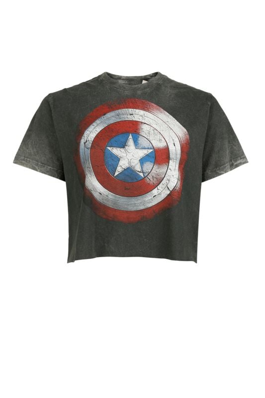 Captain America Vintage Shield T-Shirt grau in XXL von Captain America