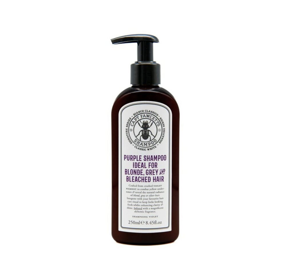Captain Fawcett Haarpflege-Set Tinting shampoo for gray and white hair (Purple Shampoo) 250 ml von Captain Fawcett