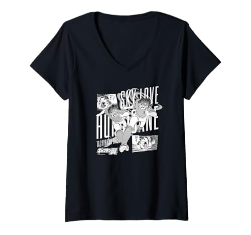 Damen Captain Tsubasa Masao＆Kazuo Tachibana (Skylab-Hurrikan) T-Shirt mit V-Ausschnitt von Captain TSUBASA
