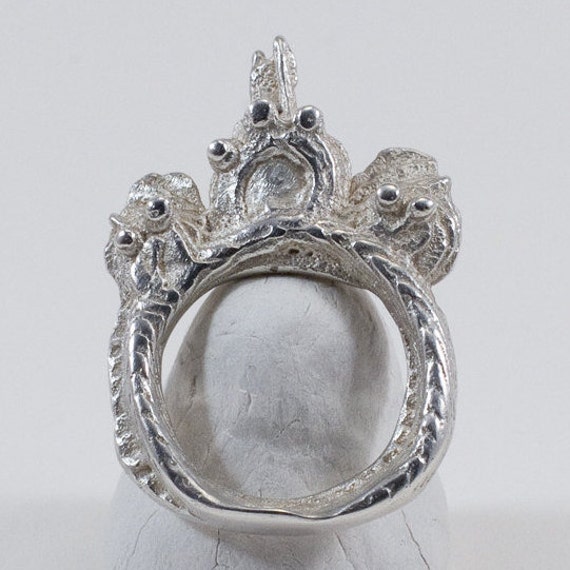 Silber Statement Ring - Einzigartiger Unikat Londoner Stempel Silber Statement Ring - Einzigartiger Unikat Londoner Stempel von CaptainPeter