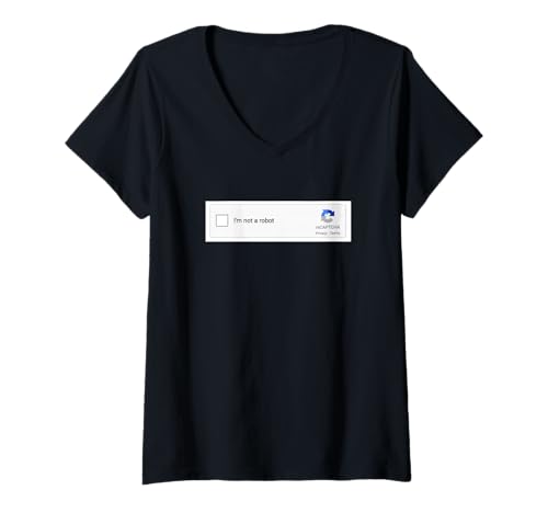 Damen I Am Not A Robot Captcha Lustiges T-Shirt T-Shirt mit V-Ausschnitt Damen I Am Not A Robot Captcha Lustiges T-Shirt T-Shirt mit V-Ausschnitt von Captcha Shirts
