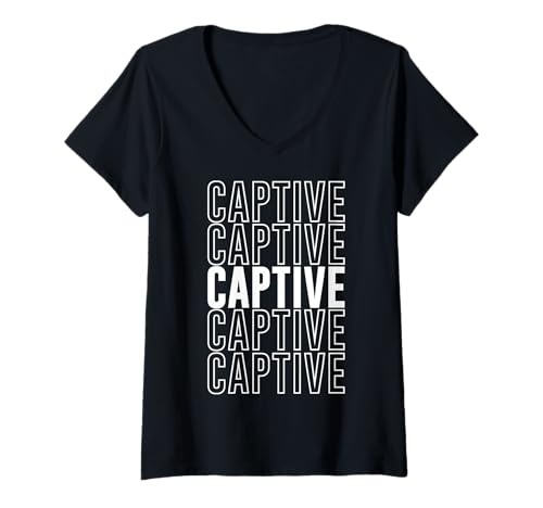 Damen Gefangen T-Shirt mit V-Ausschnitt Damen Gefangen T-Shirt mit V-Ausschnitt von Captive Apparel
