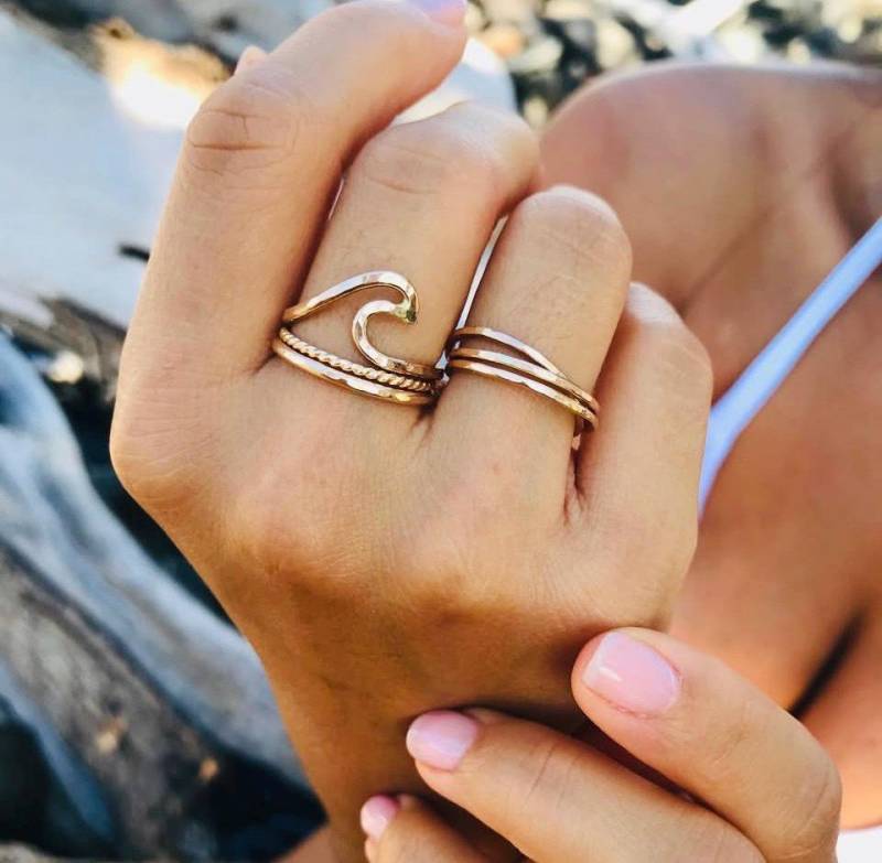Nalu | Wave Ring Set Nalu | Wave Ring Set von CaptureMauiHawaii