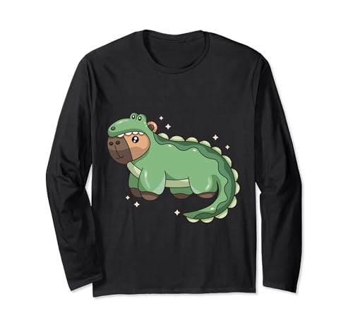 Lustiges Capybara Krokodil Kostüm Mädchen Junge Party Zoo Langarmshirt Lustiges Capybara Krokodil Kostüm Mädchen Junge Party Zoo Langarmshirt von Capy Capivara Costume Kawaii Funny Gifts