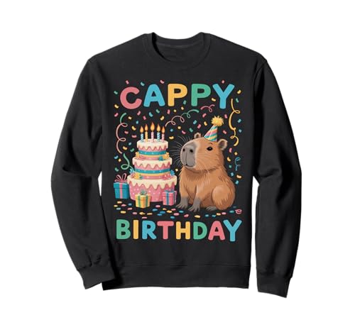 Lustiger Cappy Geburtstag Capybara Jungen Mädchen Kinder Geburtstagsparty Sweatshirt Lustiger Cappy Geburtstag Capybara Jungen Mädchen Kinder Geburtstagsparty Sweatshirt von Capybara Birthday For Boys And Girls