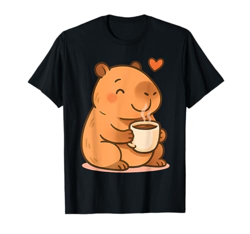 Süße Capybara Kawaii Anime Trinken Kaffee Liebhaber Mädchen T-Shirt Süße Capybara Kawaii Anime Trinken Kaffee Liebhaber Mädchen T-Shirt von Capybara Coffee Lovers Neko Kawaii Girls Teen