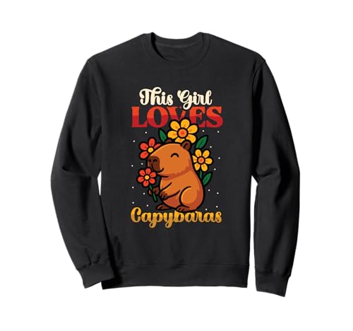 Dieses Mädchen liebt Capybaras Girls Capybara Sweatshirt von Capybara Designs for Girls