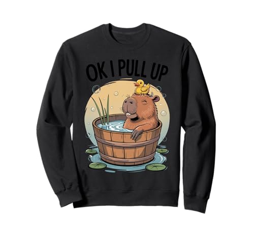 Ok I Pull Up Capybara Funny Capy Meme Nager Männer Frauen Kinder Sweatshirt Ok I Pull Up Capybara Funny Capy Meme Nager Männer Frauen Kinder Sweatshirt von Capybara Funny Capy Meme Rodent Ok I Pull Up